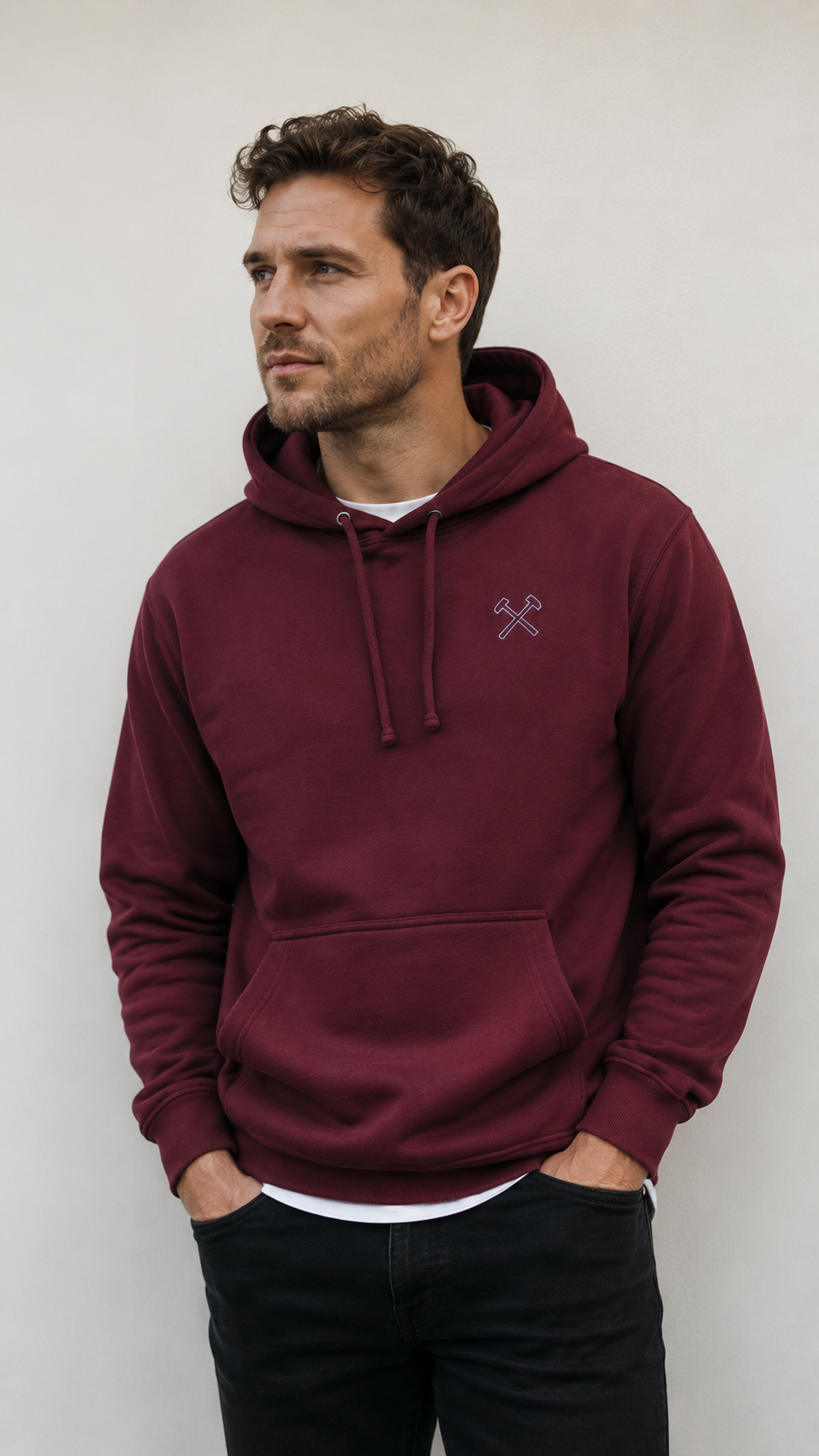 Iron Essentials Claret Hoodie