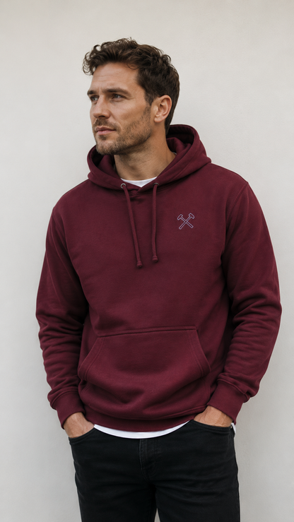 Iron Essentials Claret Hoodie