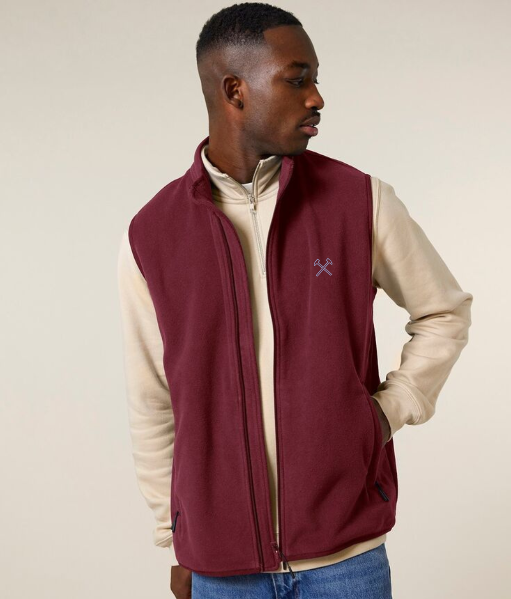 Iron Essentials Claret Fleece Gilet