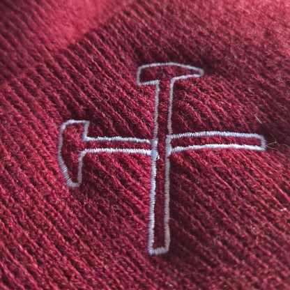 Iron Essentials Claret Pom Pom Beanie